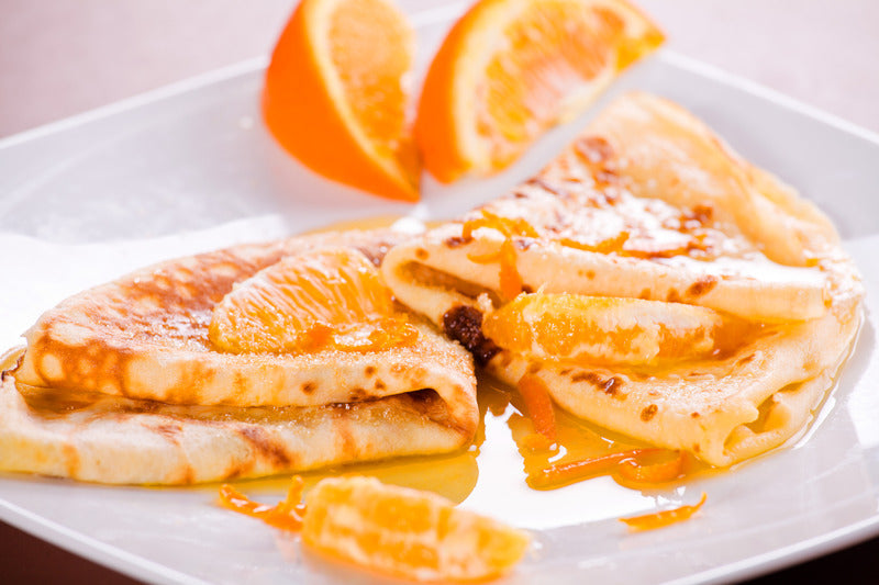 Crepes „Suzettes“ in Herzform – nicht nur zum Valentinstag – Rezept für die Orangensoße