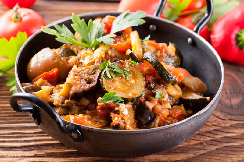 Gemüseauflauf "Ratatatouille" mit Kartoffeln - lecker & einfaches Auflaufrezept