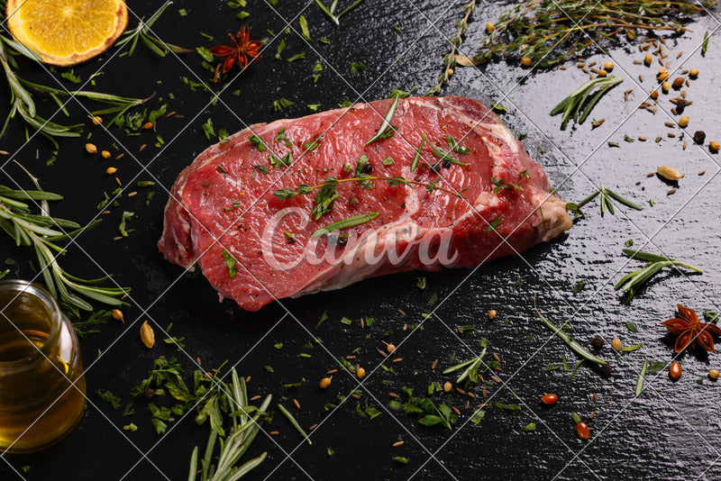 Rumpsteak Teriyaki rosa braten mit Hokkaido auf zweierlei Art
