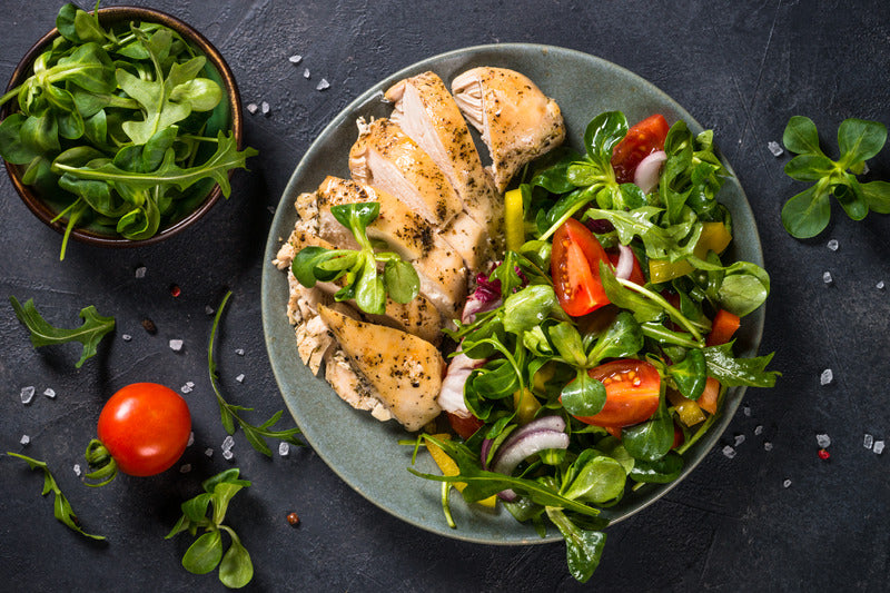 Winterlicher Power-Salat! Fruchtig, knackig und lecker. Plus Hähnchen