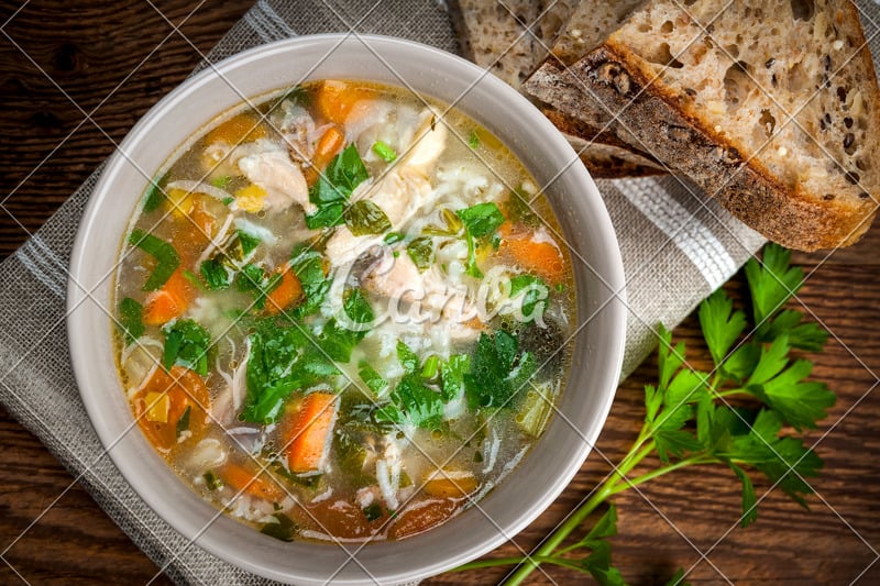 Hühnersuppe auf Vorrat