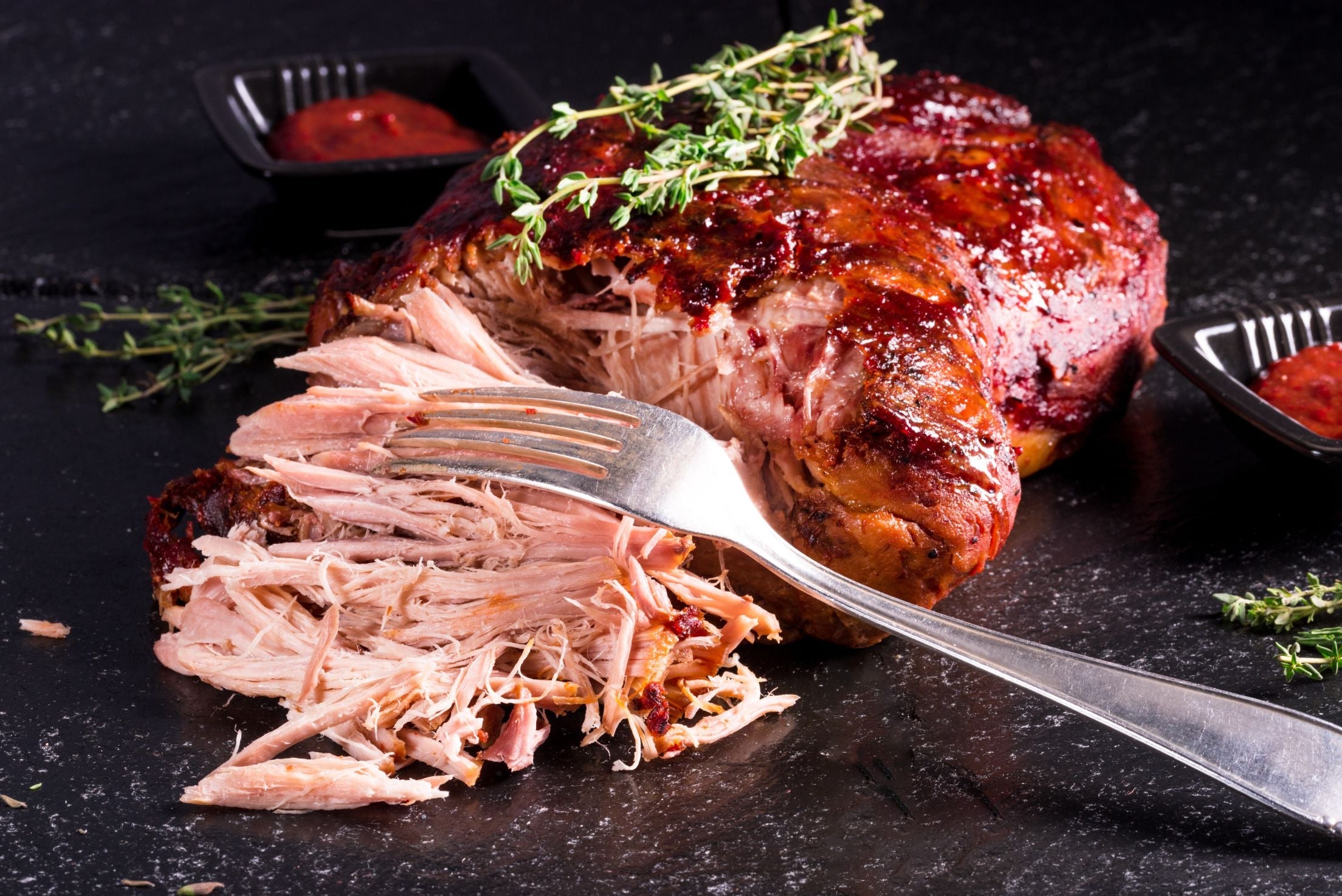 Gefüllter Kalbsbraten mit Apfel-(Calvados)-Sauce