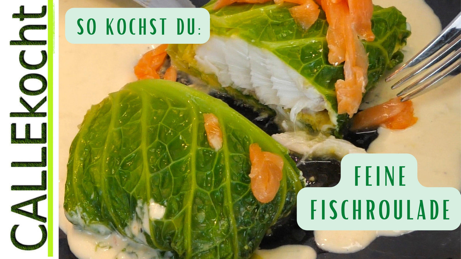 Fischroulade vom Kabeljau und Wirsing