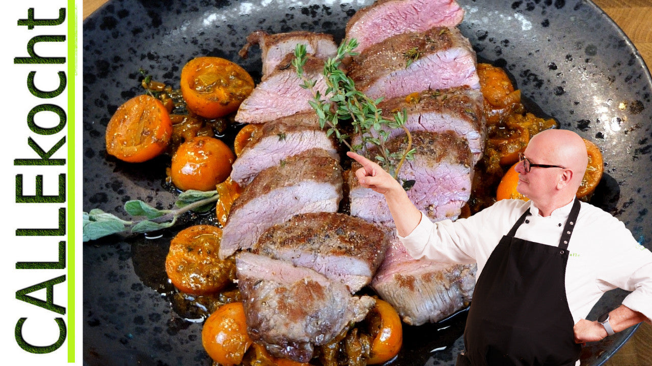 Lammrücken in Tomatenbutter