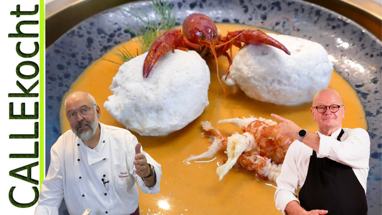 Hechtklößchen mit Krebssoße