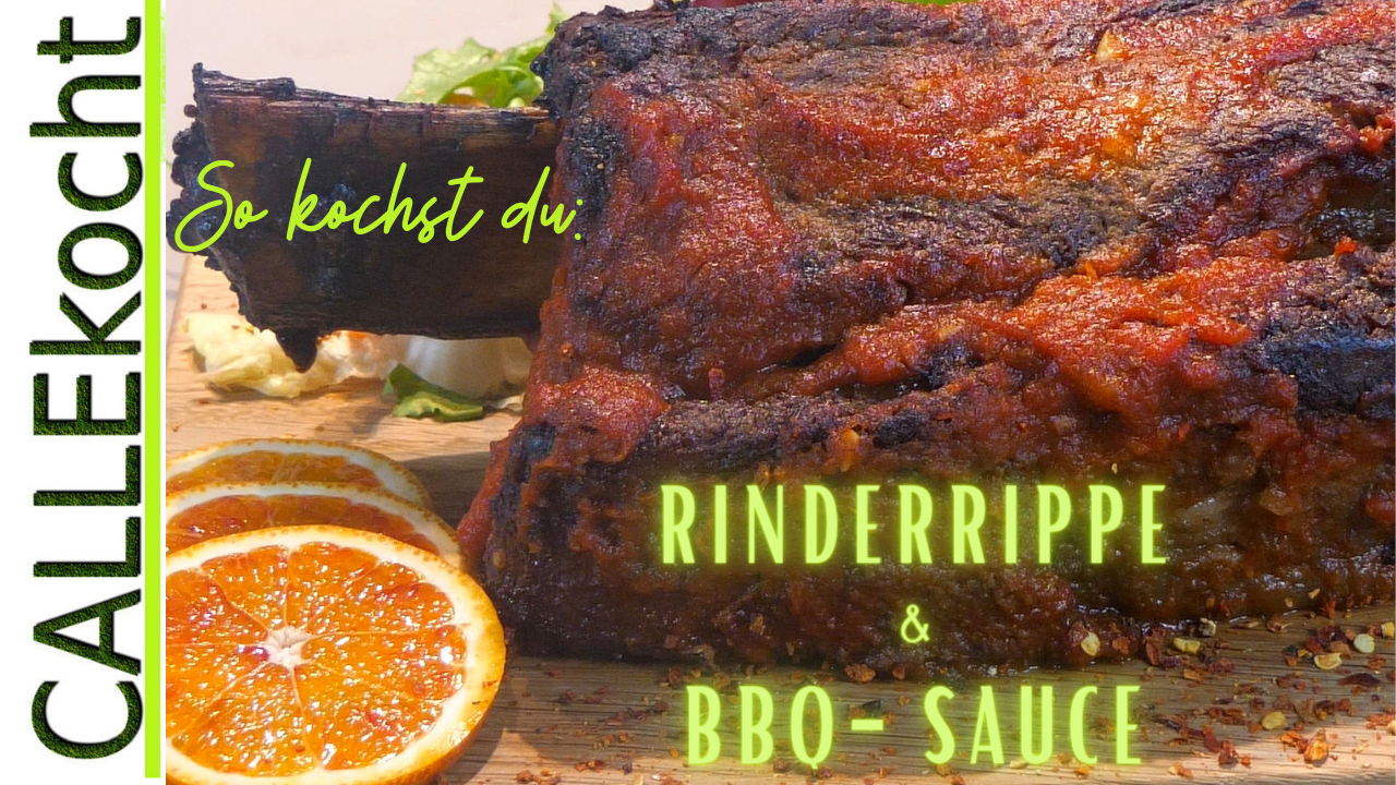 Saftige Rinderrippe im Backofen & fruchtige BBQ-Soße selber machen